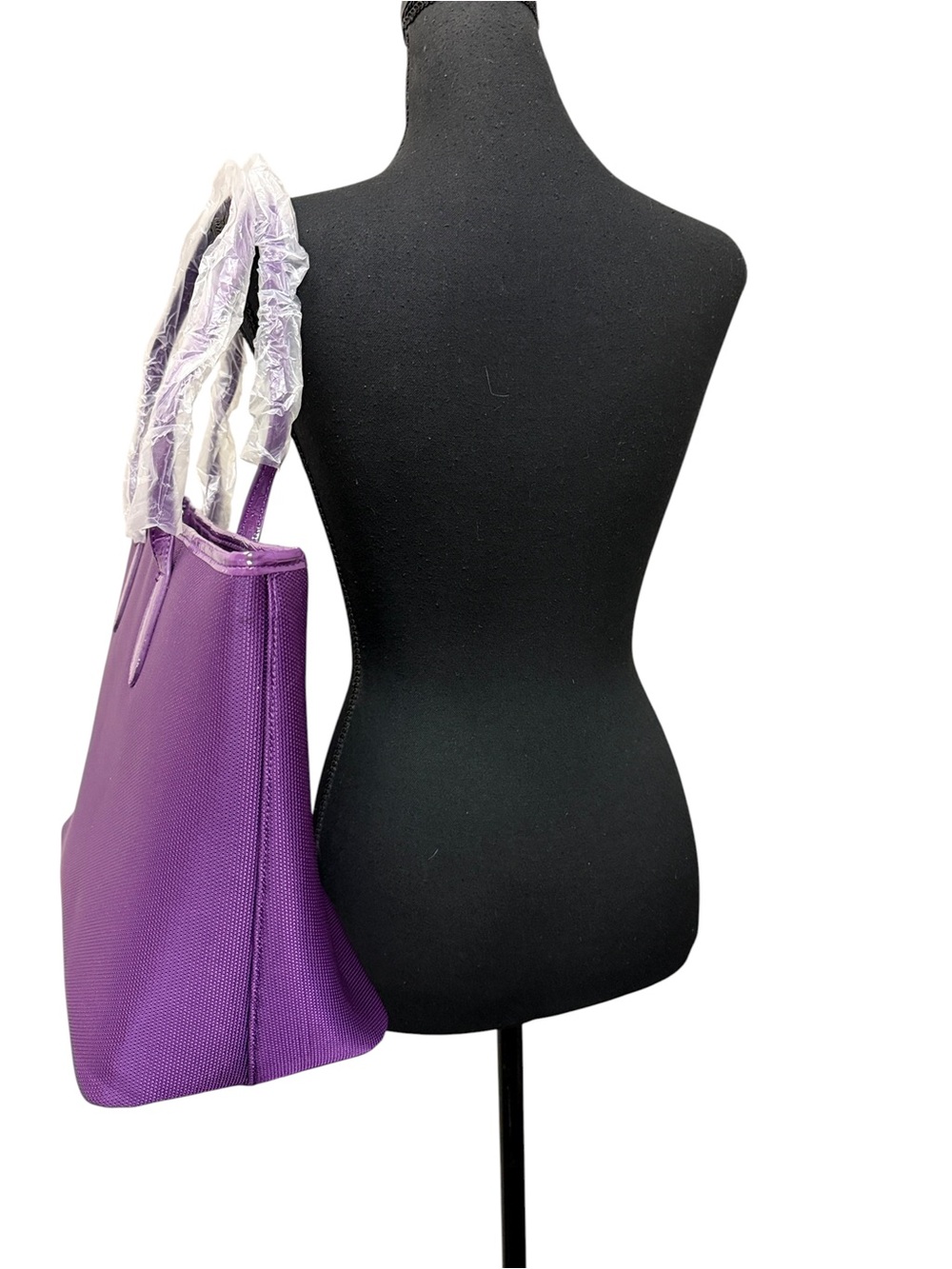 NWOT Joy Mangano Purple Tote Bag Large Carryall Shoulder Bag & Matching Wallet - Picture 8 of 13